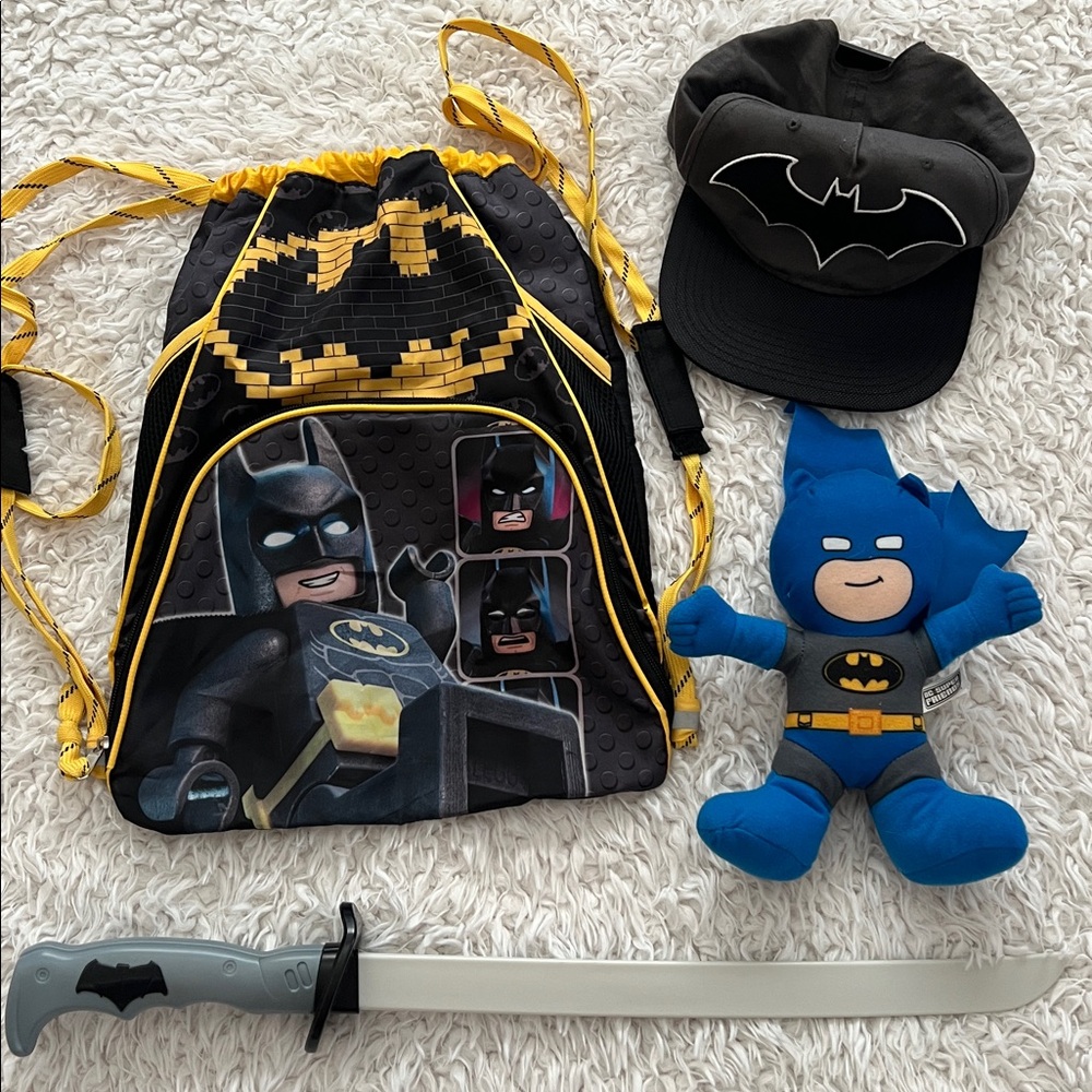 Batman Bundle Kids Backpack Sword Hat